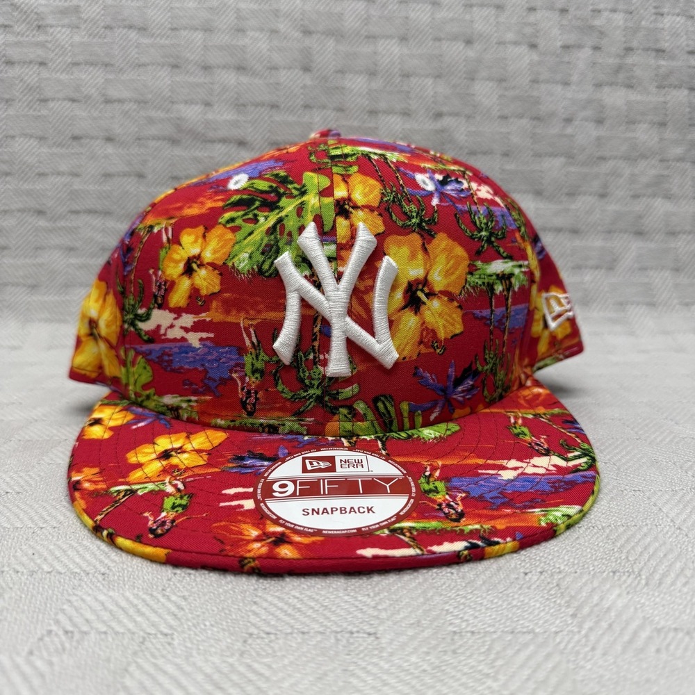 New York Yankees Hat Cap Snap Back Mens One Size Red MLB Baseball New Era 9FIFTY